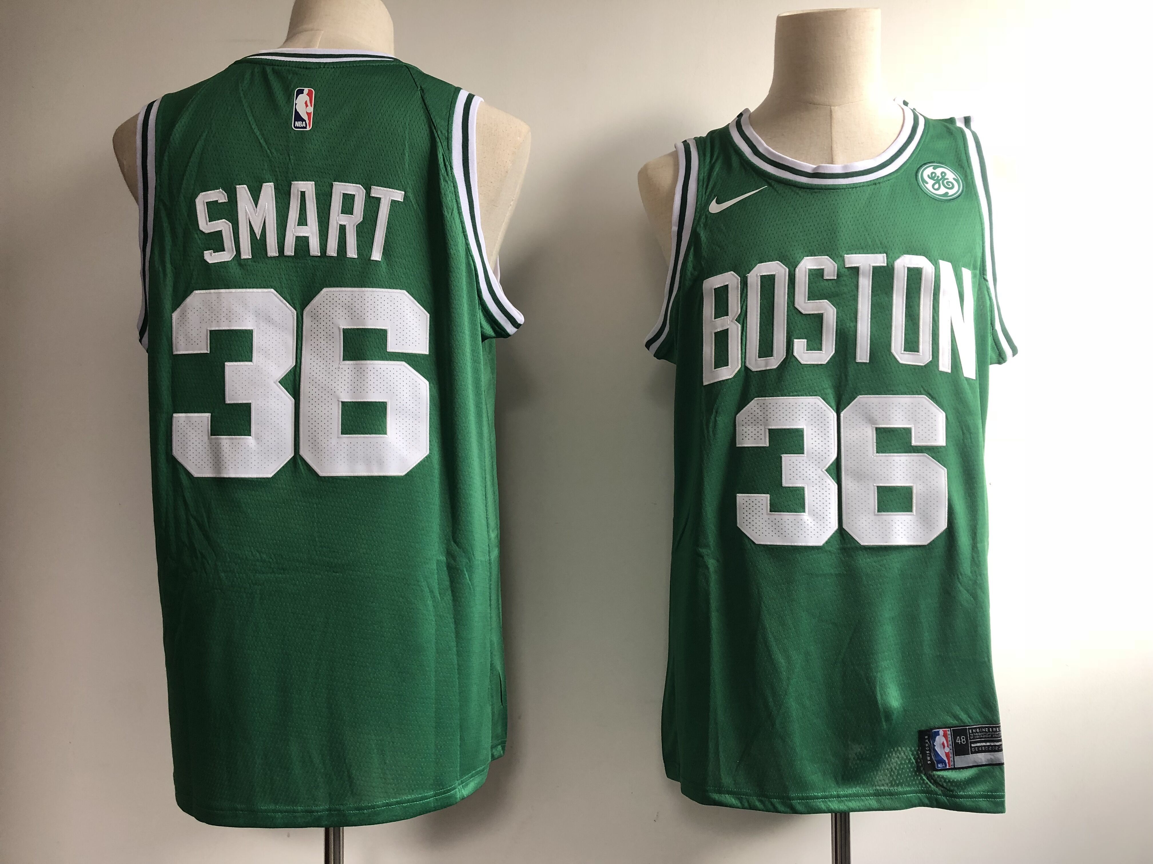 Men Boston Celtics #36 Smart Green Game Nike NBA Jerseys->boston celtics->NBA Jersey